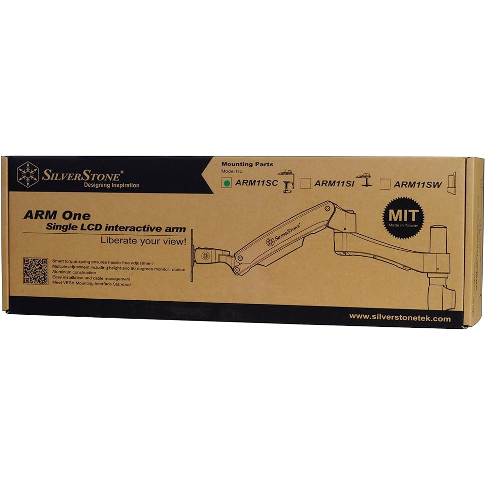 SilverStone Monitor Arm Silver SST-ARM11SC