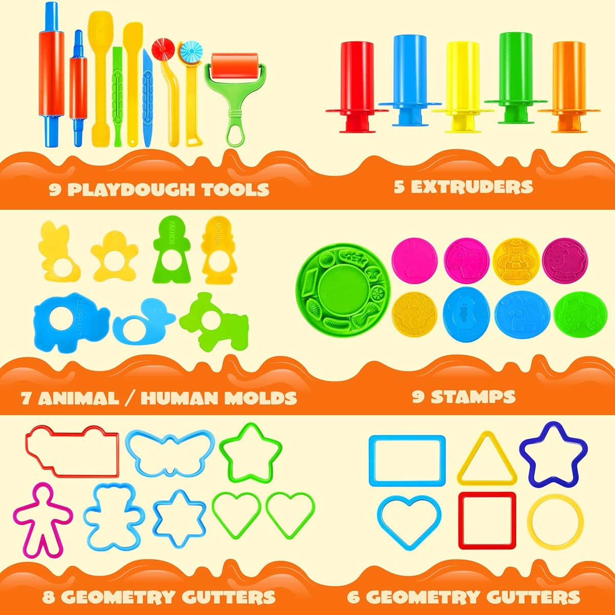 Joyin Toy 44 Piece Clay Tool Kit with Models and Molds