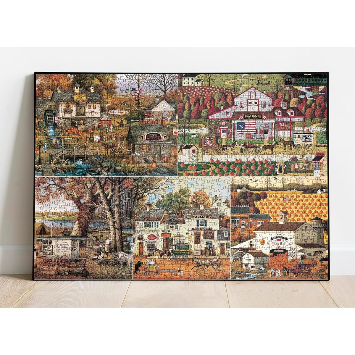 Charles Wysocki 1000 Piece Puzzle for Adults Fall Puzzle 1000 Piece Country Pumpkin Farm Puzzle Adult Art Jigsaw Puzzle 1000 Piece Painting
