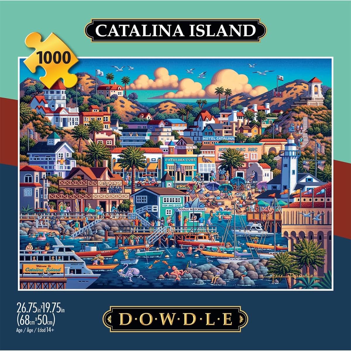 Buffalo Games – Dowdle – Catalina Island – 1000 Piece Jigsaw Puzzle for Adults Challenging Puzzle Perfect for Game Night – Finished Size 26.75 x 19.75