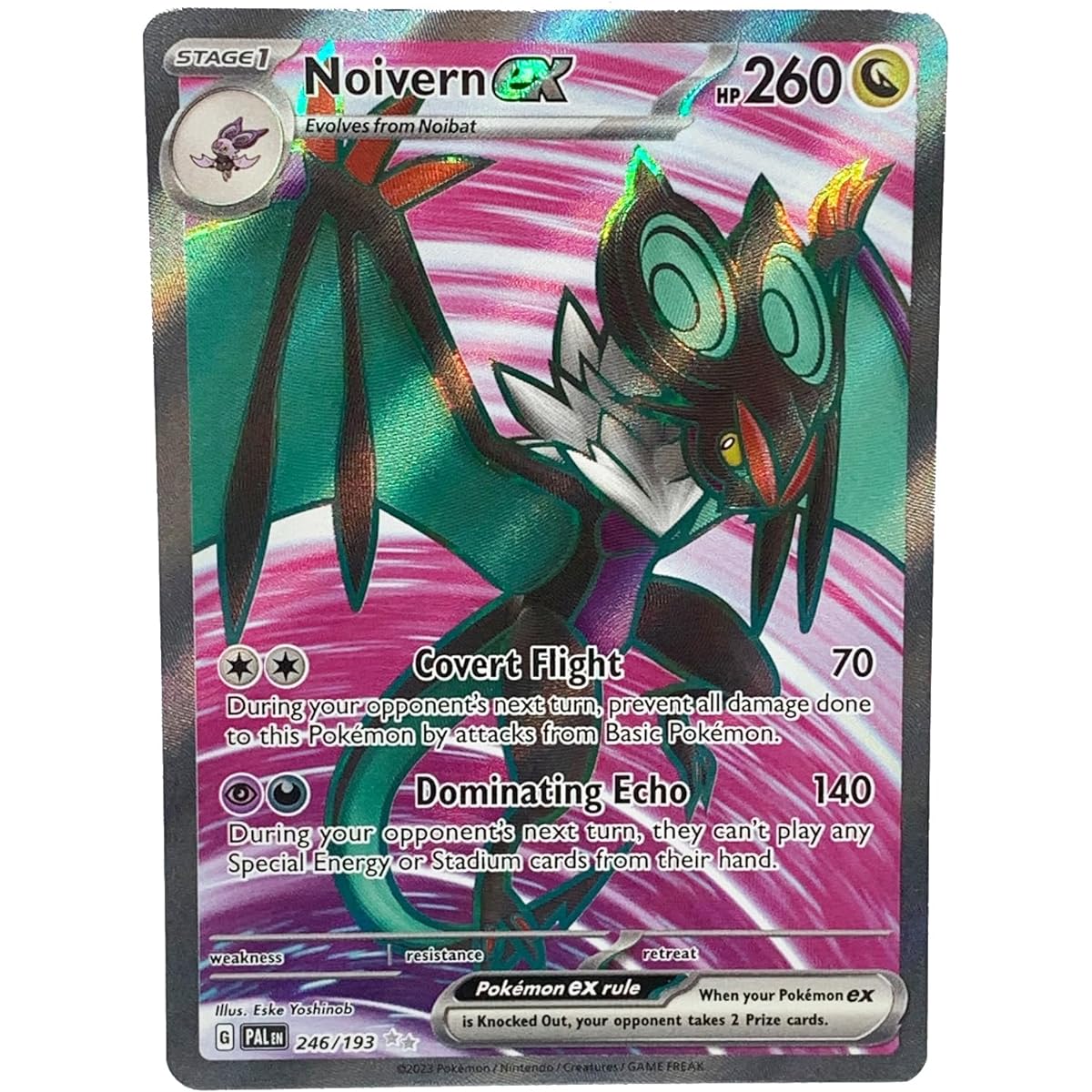 Pokemon - Noivern ex 246/193 - Paldea Evolved - Full Art Ultra Rare Card