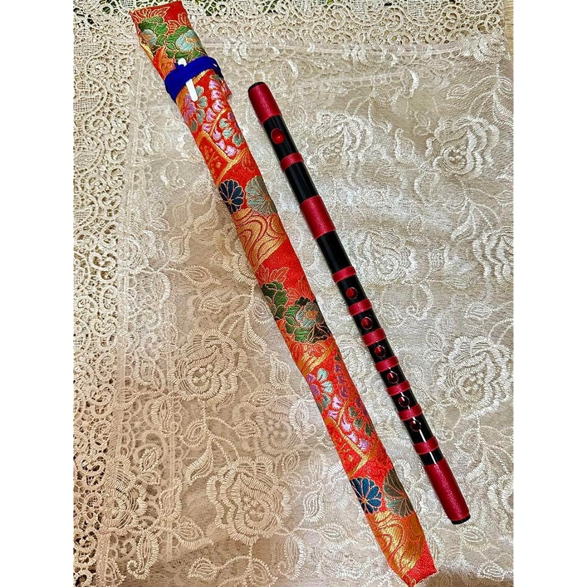 Ooka Shisui Shinobue Black Shisui Red thread double winding 6 holes 7 pitch GA