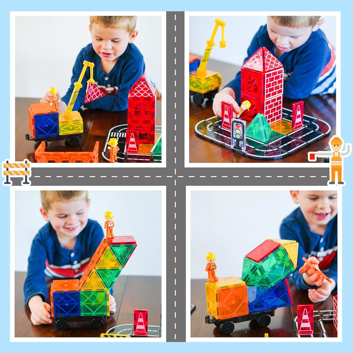 IGIVI Magnetic Tile Assembly Toy for Boys