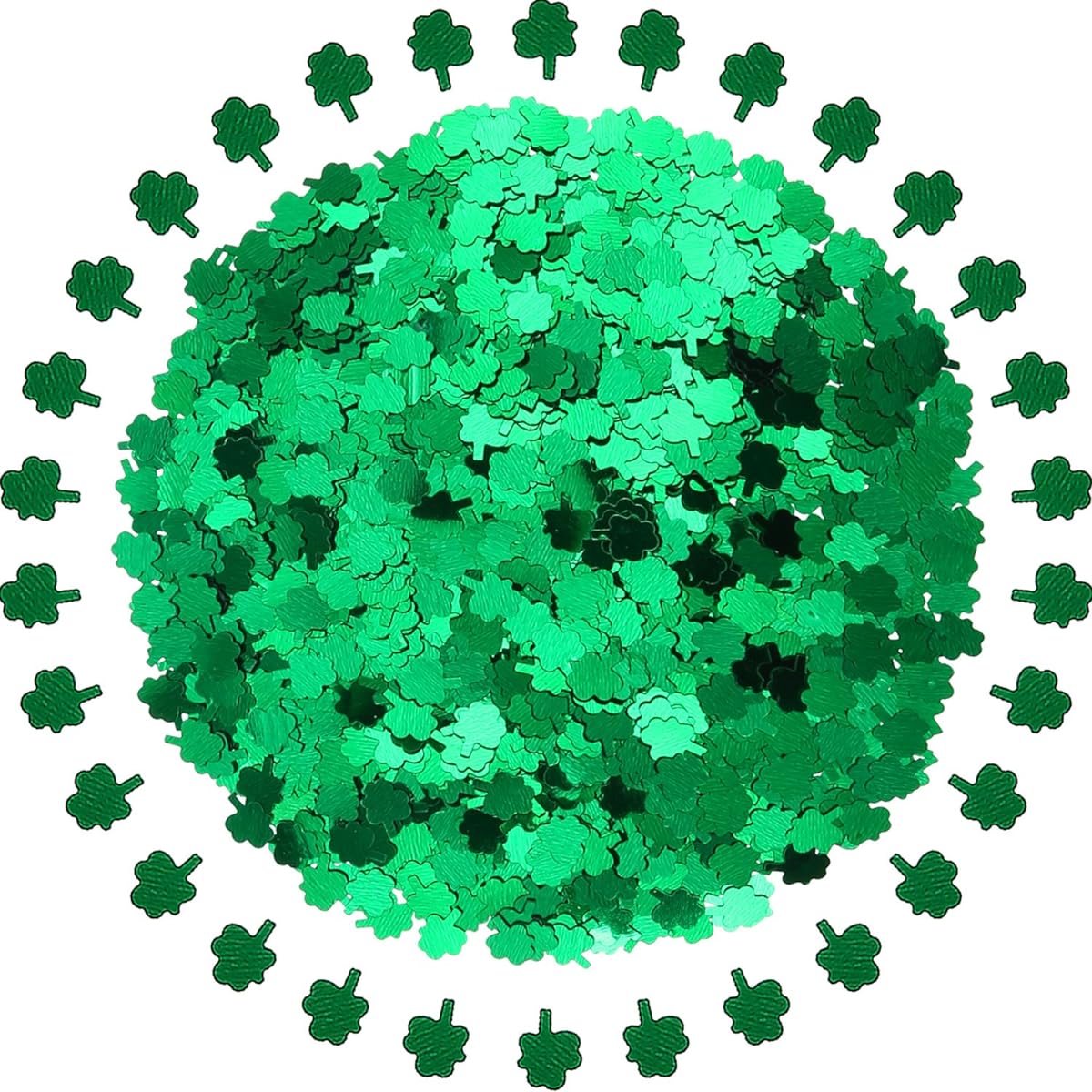 Hestya 2.1oz Irish Lucky St. Patrick's Day Green Shamrock Confetti Party Supplies St. Patrick's Holiday Party Decorations