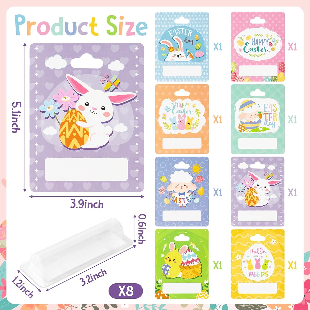 Xqumoi X-Easter Money Greeting Cards 24 pcs