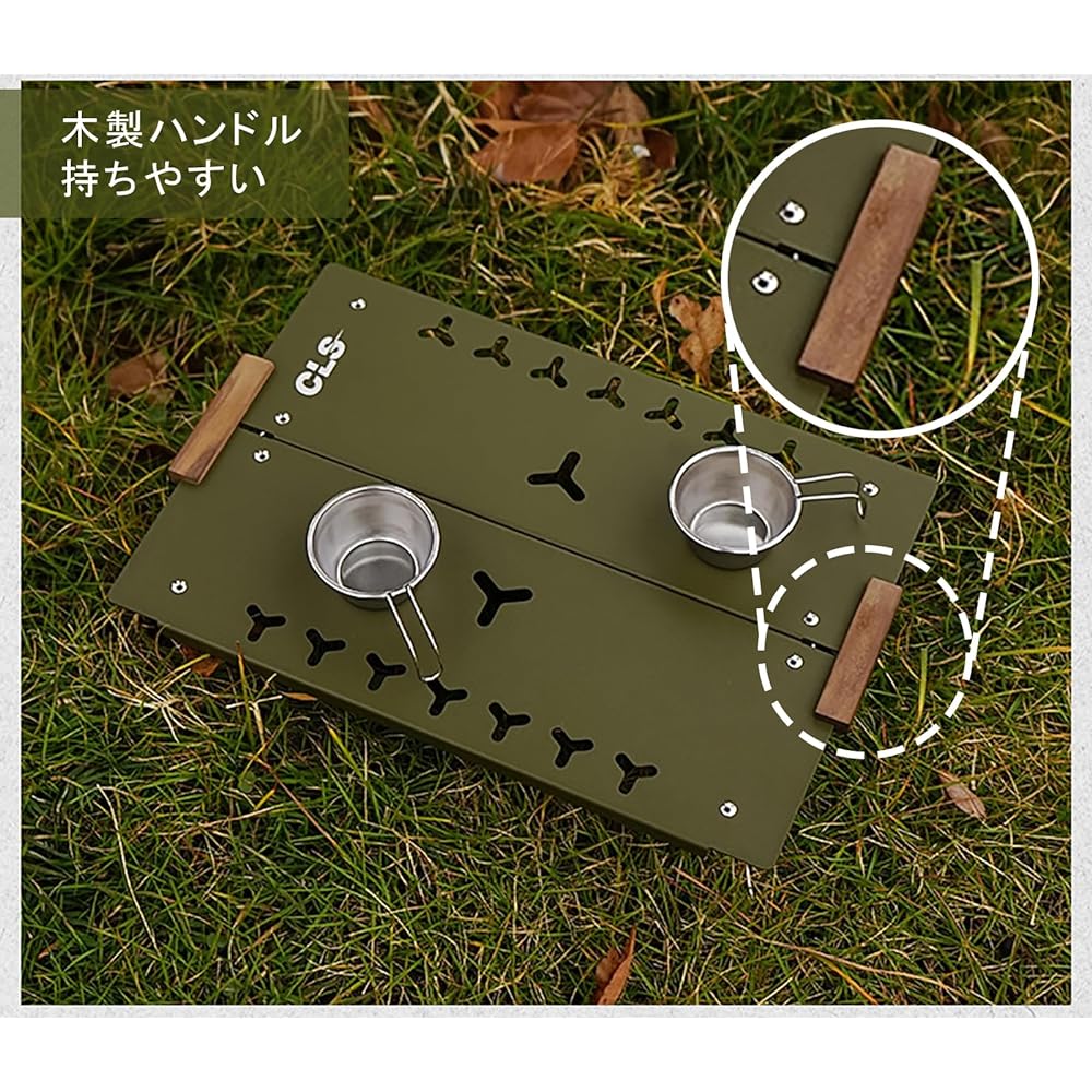 Qboo Camping Table, Folding Table, Mini Low Table, Aluminum Alloy, Lightweight, Solo Camping, Touring, Outdoor Table, Folding Table, Mini Table, Compact, Storage Bag Included XBD029