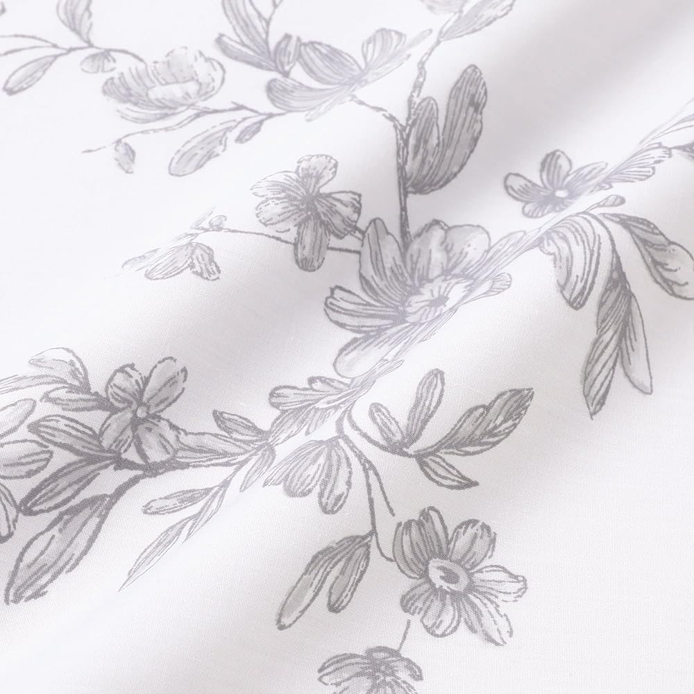 Francfranc Classic Flower Duvet Cover Double Gray