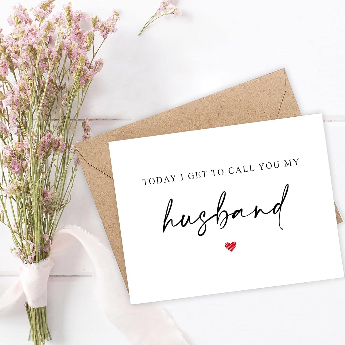 Emily gift Today I Get To Call You My Husband - Husband Vow Card - Husband Wedding Day Card - To My Husbandカード