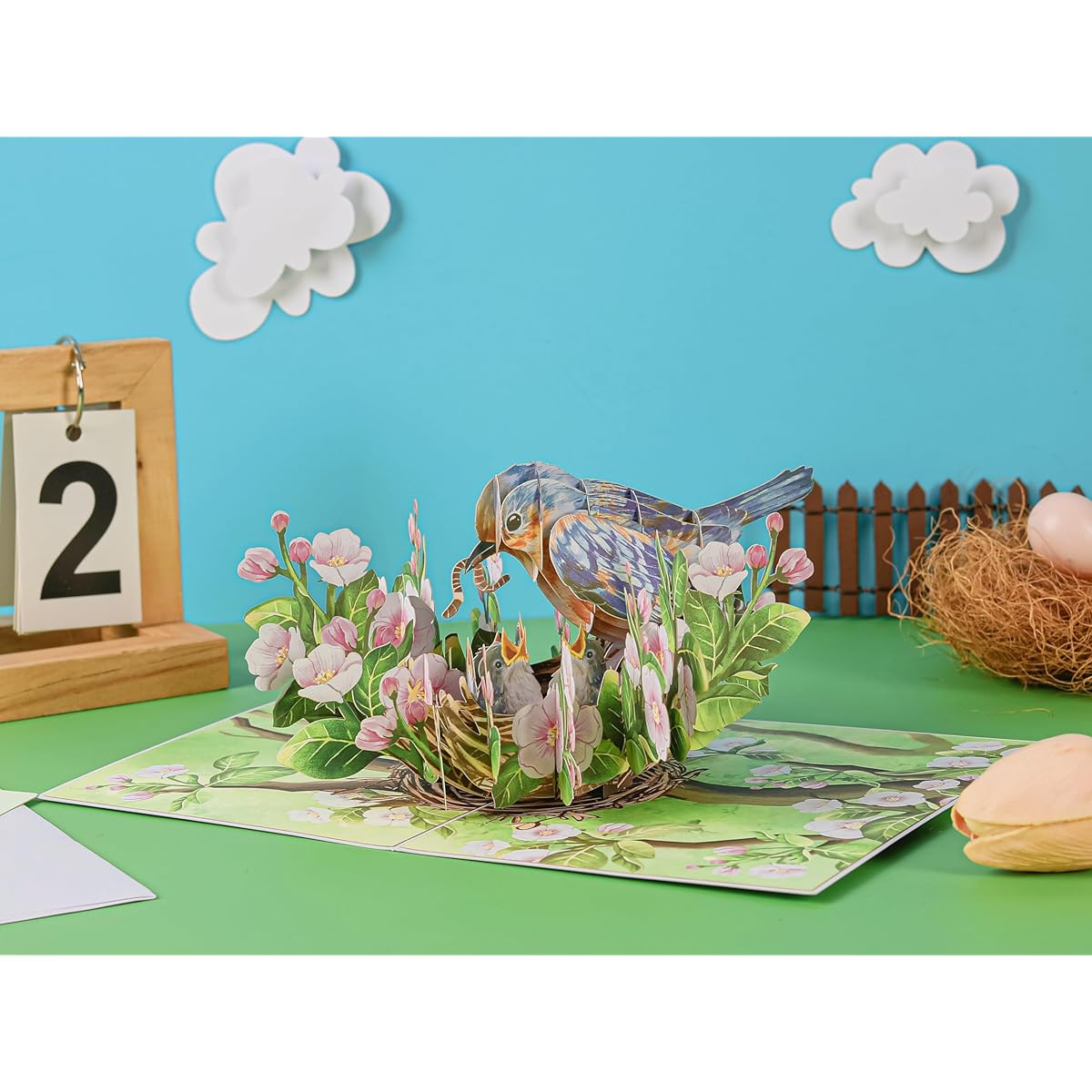 Liif Bluebird Mother's Day Card 3D Pop-up Card Mother's Day Birthday Card