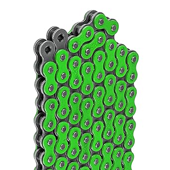 Caltric Green 520 Pitch 120 Link Non-Oring Drive Chain Compatible with ATV/UTV/Quad/Side X Side/Motorcycle/Dirt Bike/Rivet and Clip-on Master Link