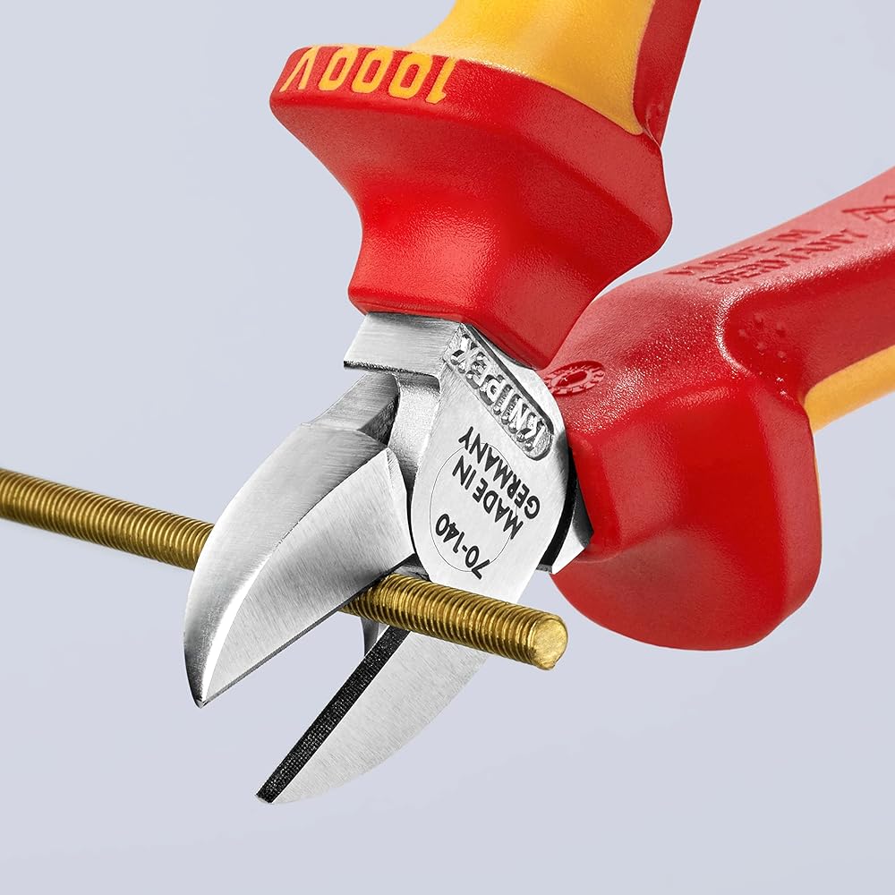 KNIPEX Insulated diagonal nipper 1000V insulation Total length 140mm 7006-140