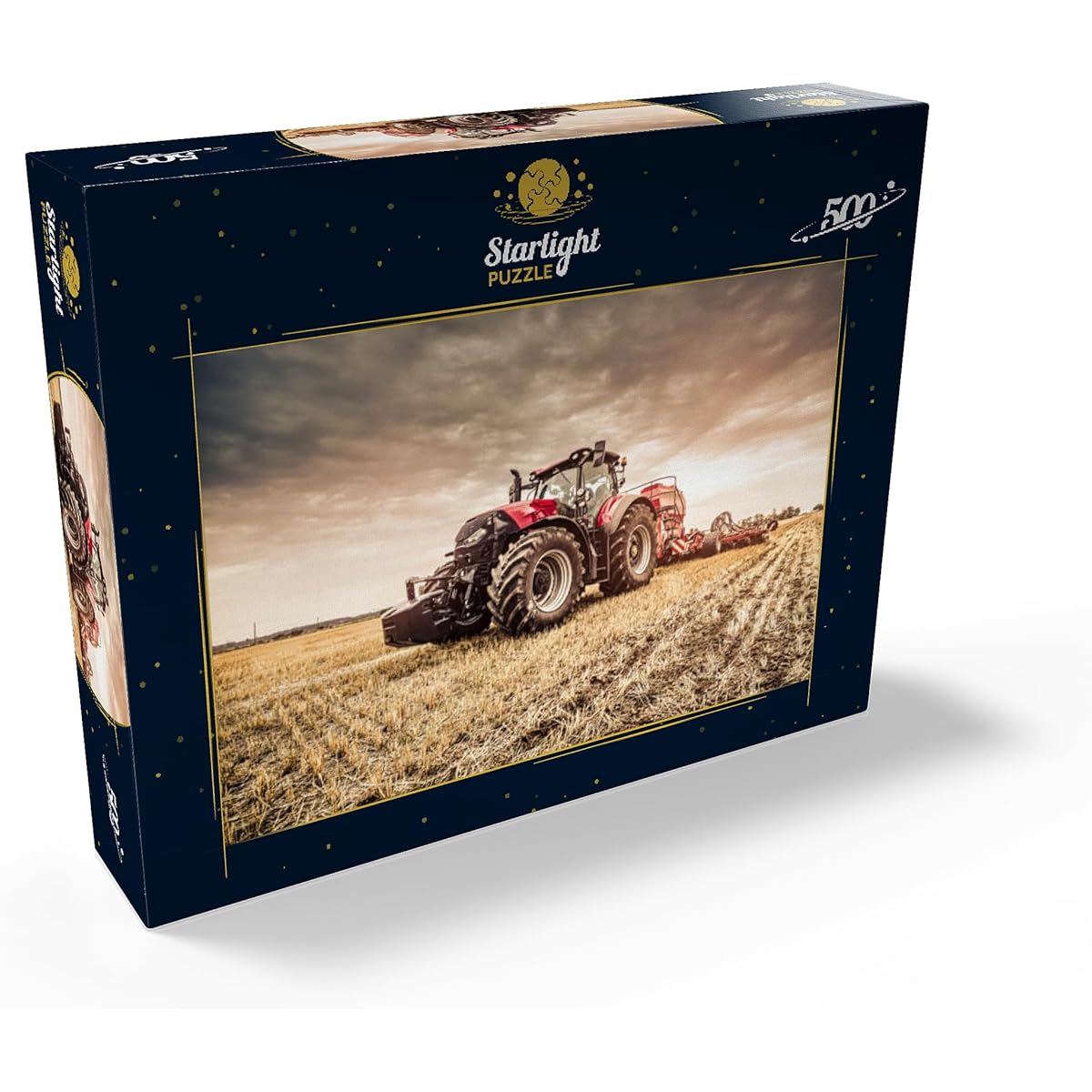 Modern Red Tractor Seed Medium - Premium 500 Piece Jigsaw Puzzle for Adults