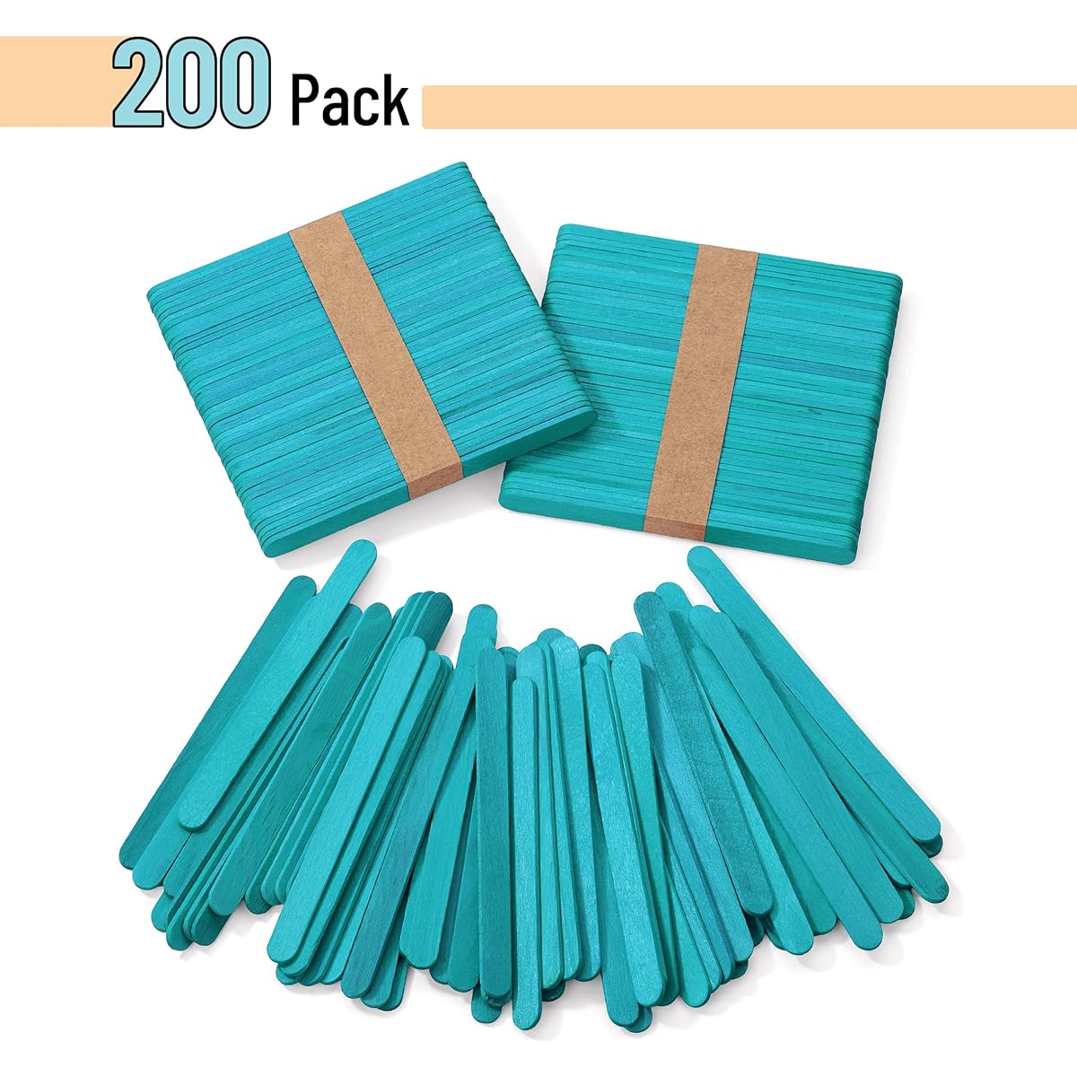 Mr. Pen Craft Sticks 200 Pack 4.5 Inch Blue Popsicle Sticks Craft Popsicle Sticks Wood Sticks Craft Sticks Wax Sticks Popsicle Sticks Craft Wooden Sticks