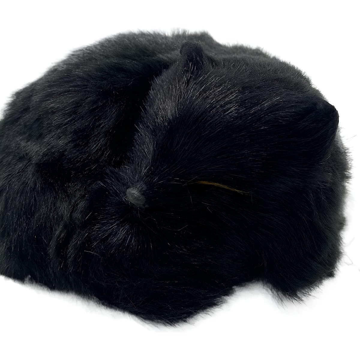 DZYUZK Simulation Fox Toy Children's Simulation Fox Cute Realistic Sleeping Fox Stuffed Doll Red Fox Stuffed Toy (Black)
