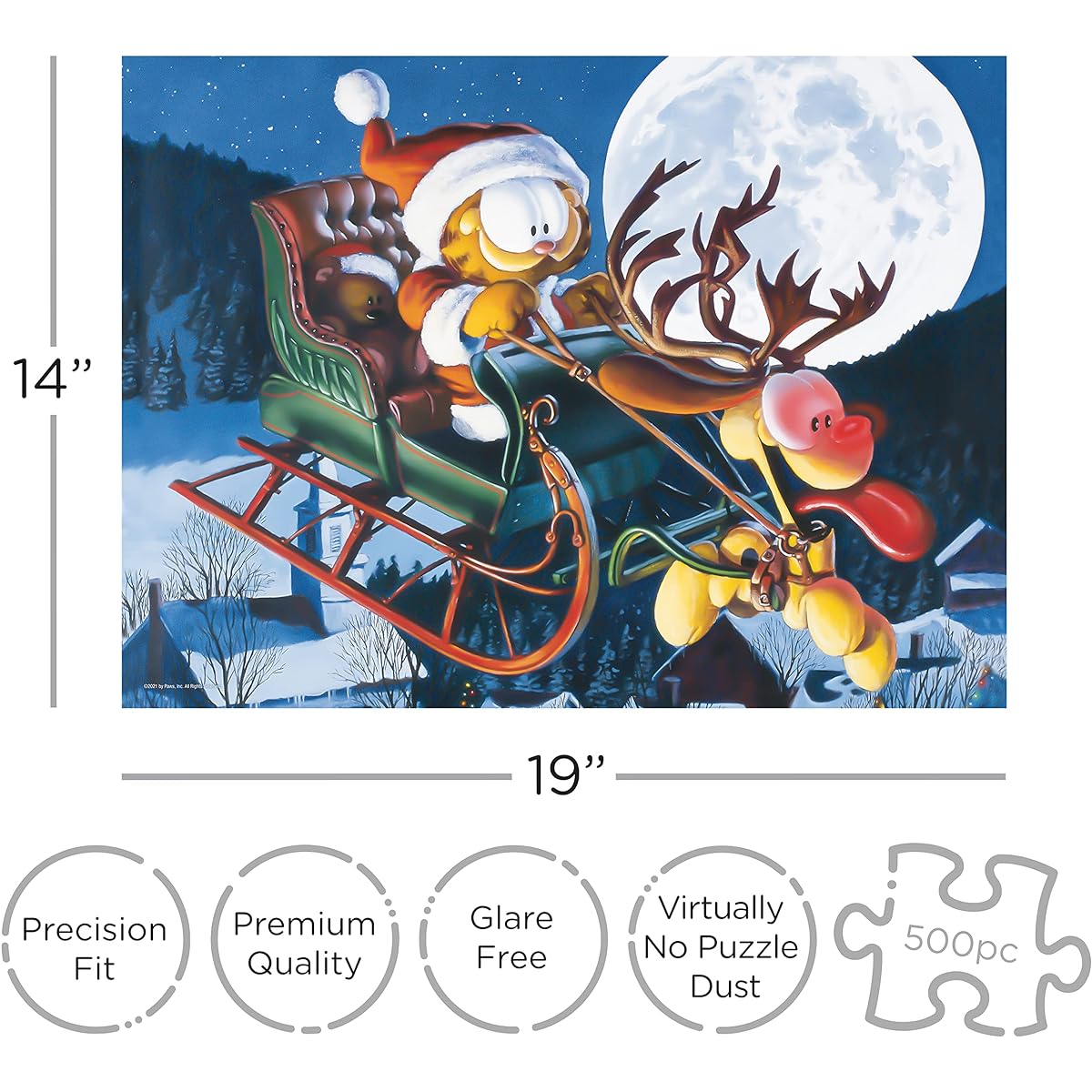 AQUARIUS - Garfield Christmas 500 Piece Jigsaw Puzzle