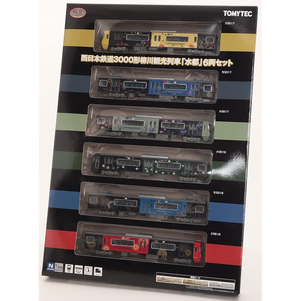 Railway Collection Tetsukore Nishi-Nippon Railway Type 3000 Yanagawa Tourist Train "Suito" 6-Car Set Diorama Supplies (Manufacturer's First Order Limited Production) 319092