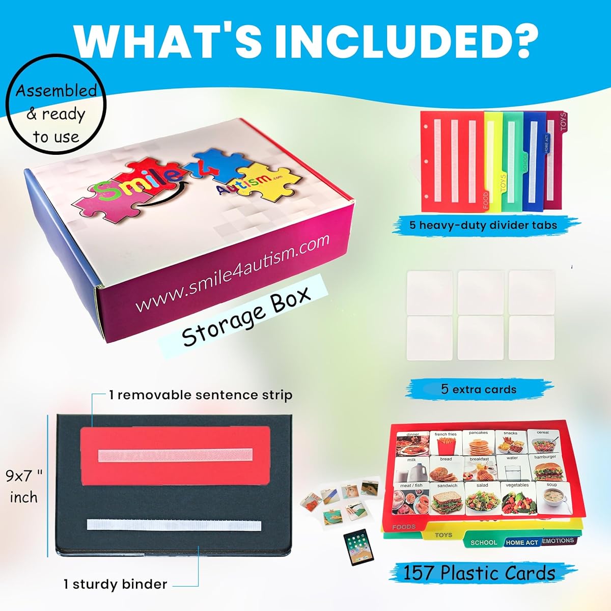 Visual Communication Photo Symbol Book Autism Language Flash Cards Words Learning Speech Therapy Articulation ASD ADD ADHD & Apraxia