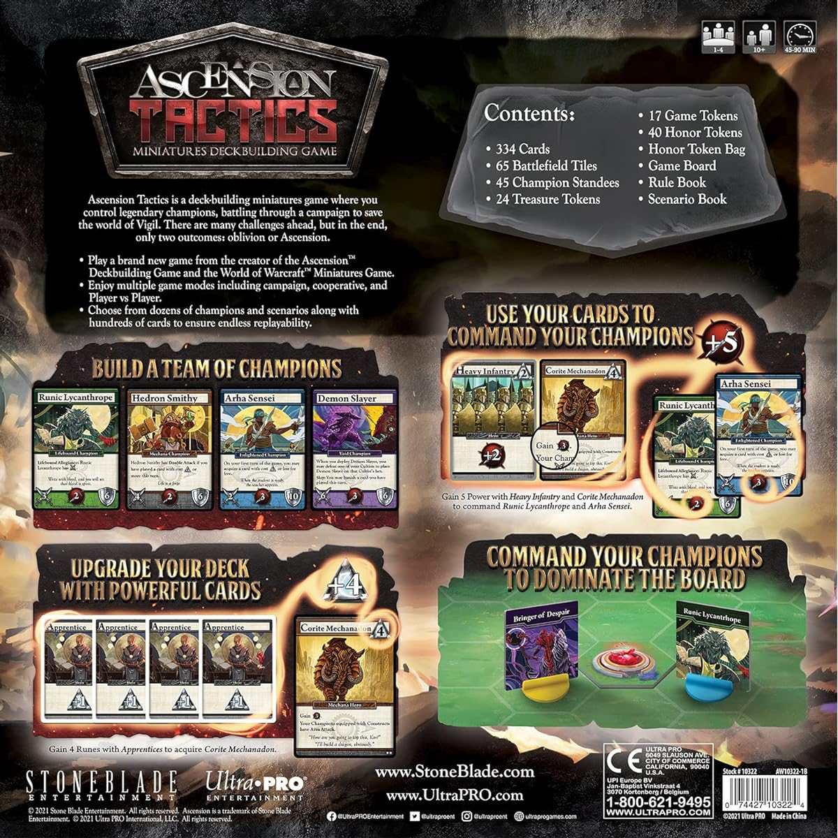 Ascension Tactics Miniature Deck Building Game for ages 10 and up, 1-4 players