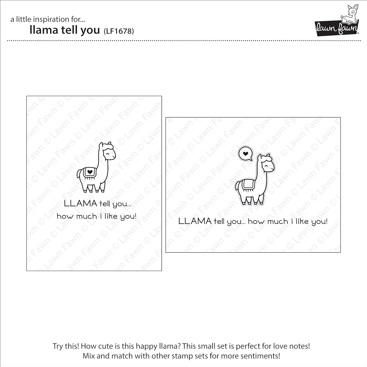Lawn Fawn Clear Stamp 3" x 2" Llama Tell You