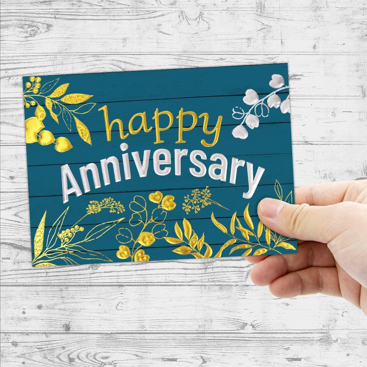 FANCY LAND Eucalyptus Anniversary Greeting Cards with Envelopes 12 Pack