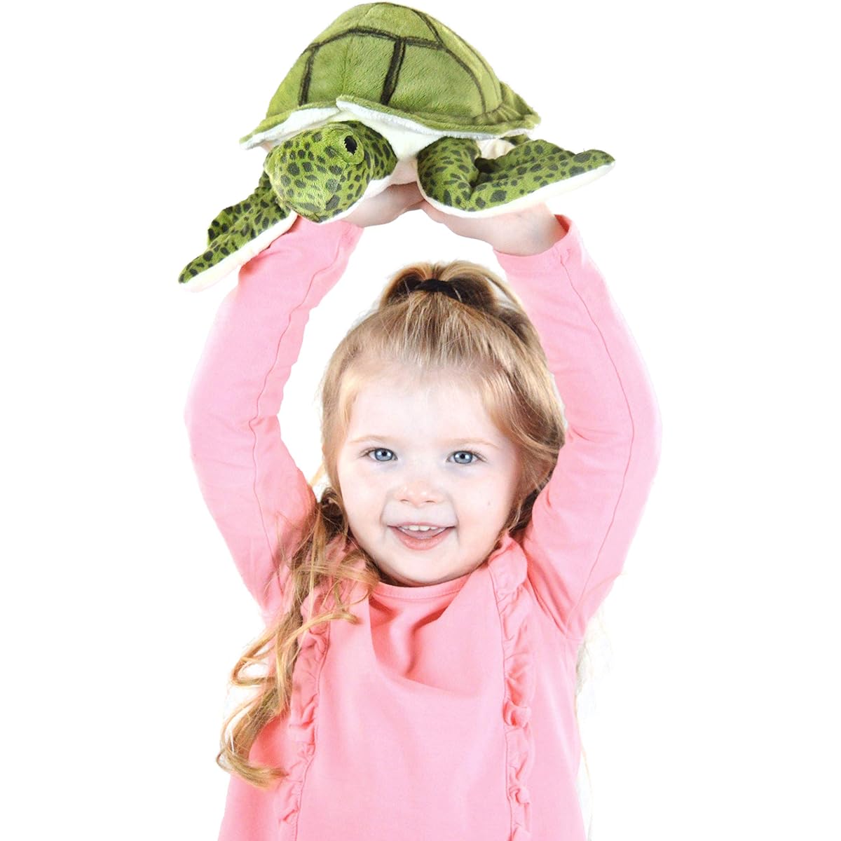 Tiger Tale Toys Turquoise Green Sea Turtle 10" Stuffed Turtle