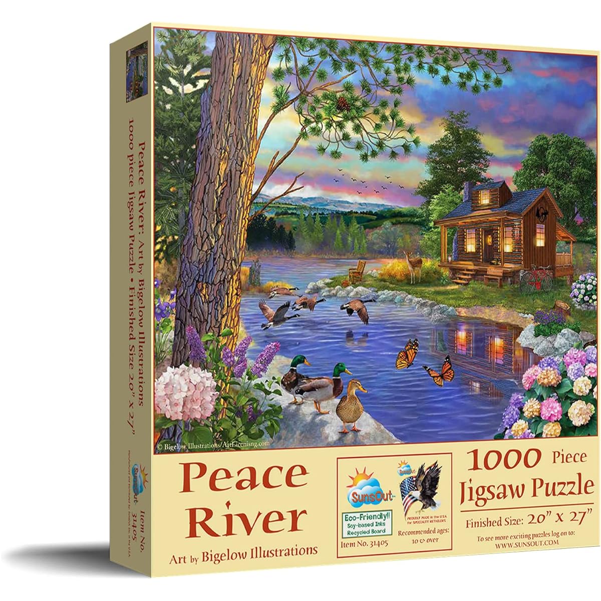 SUNSOUT INC Peace River 1000 Piece Jigsaw Puzzle