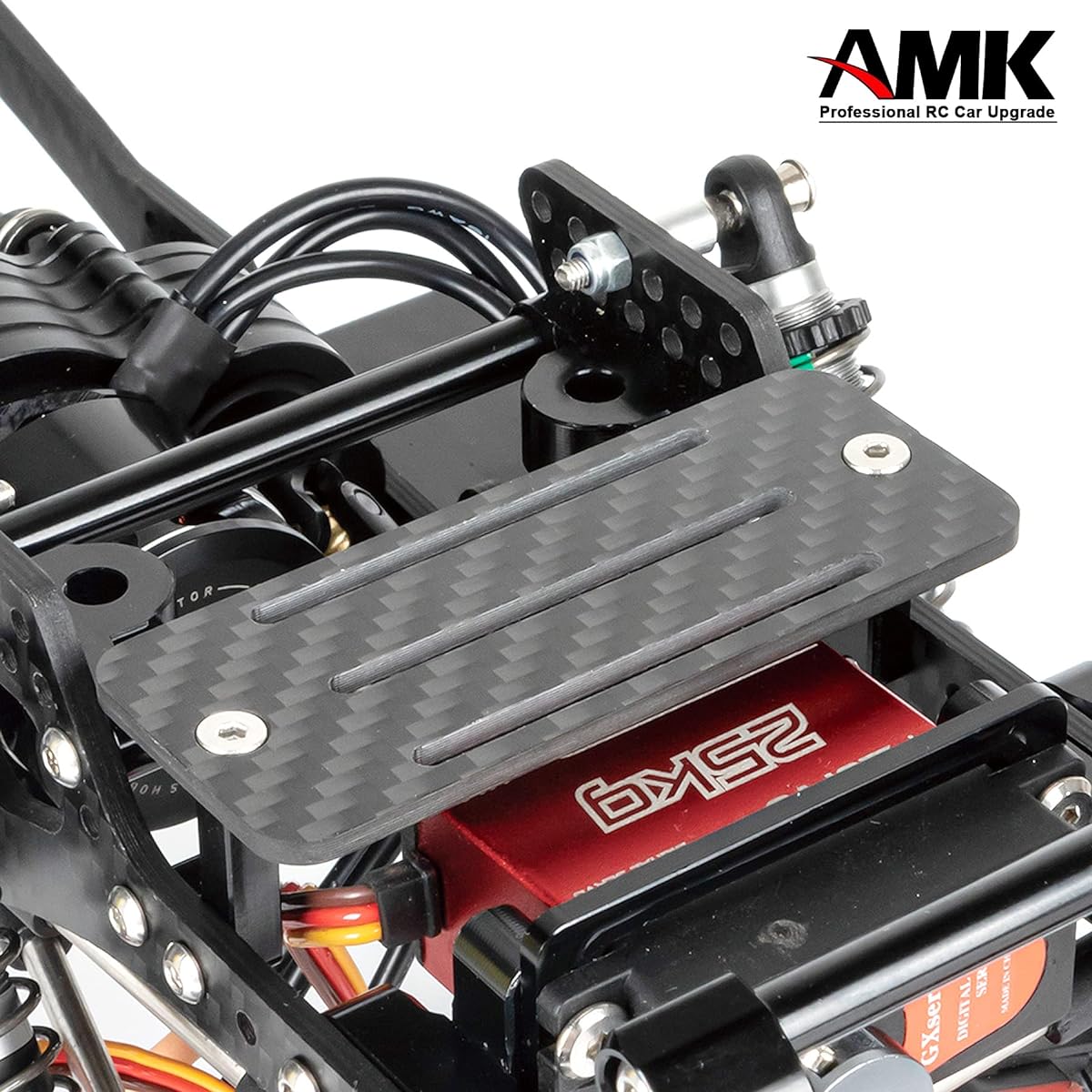 Carbon Fiber Battery Tray ESC Receiver Mount for 1/10 SCX10 RC Crawler Cheetah Rig LCG Chassis Lower Center of Gravity Rail