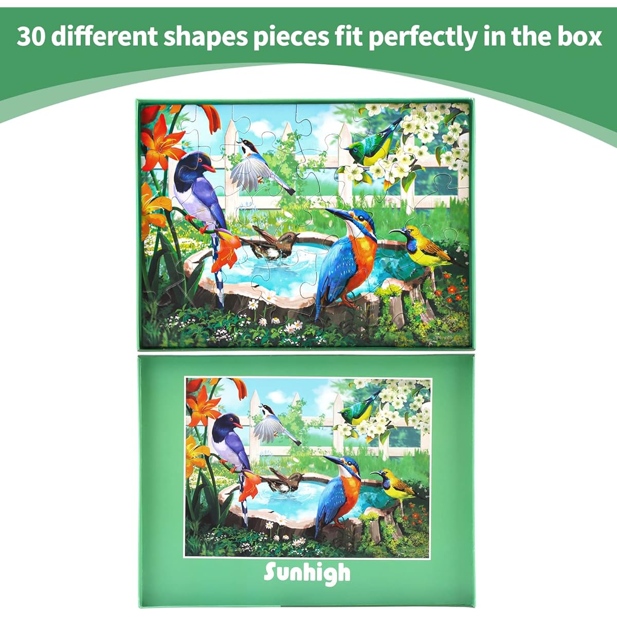 Sunhigh Dementia Puzzle for Elderly 30 Piece Large Jigsaw Puzzle Alzheimer's Disease Dementia Bird