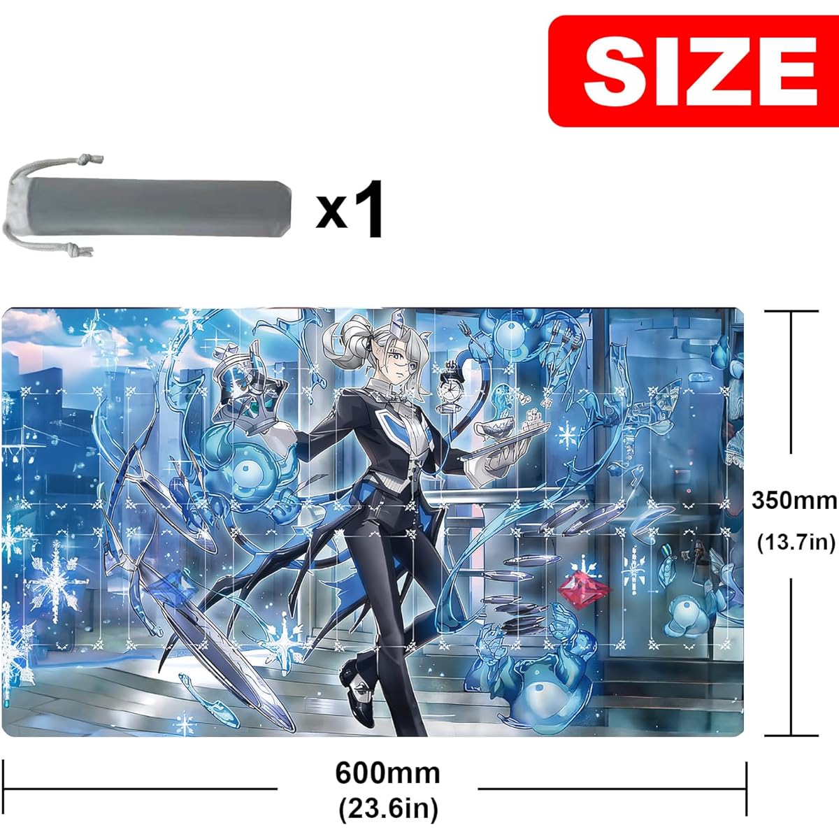 sabermaster ygo playmat labrinth mat game competition pad mat card binder deck 23.6x13.7 inch (15)