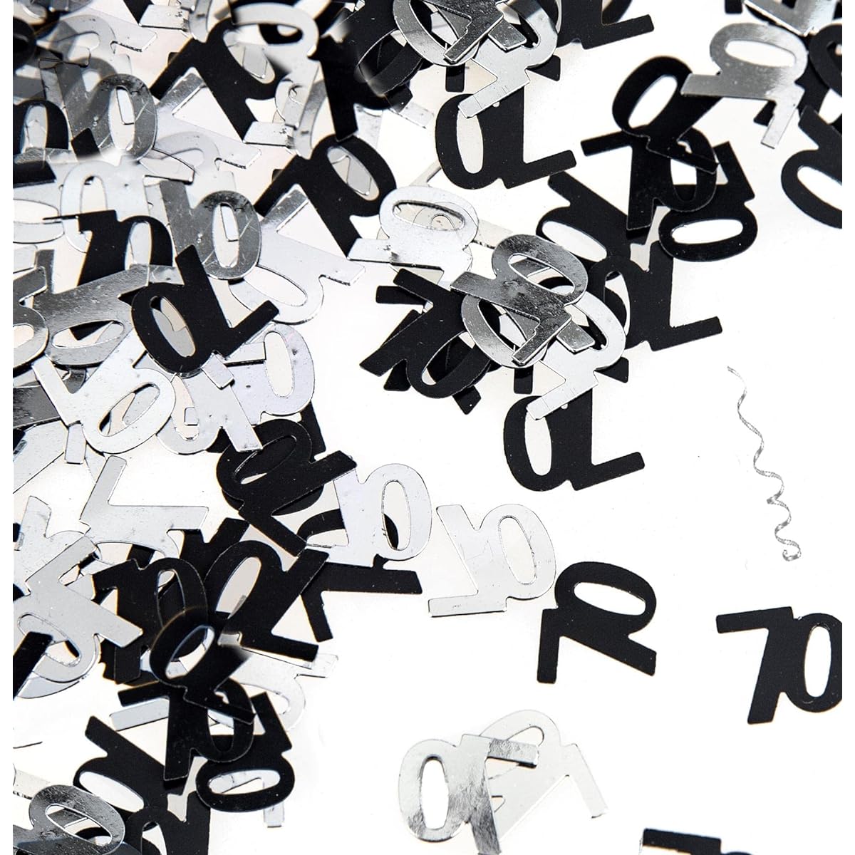 14g 70th Black Happy Birthday Party Glitz Table Confetti Sprinkles Decorations