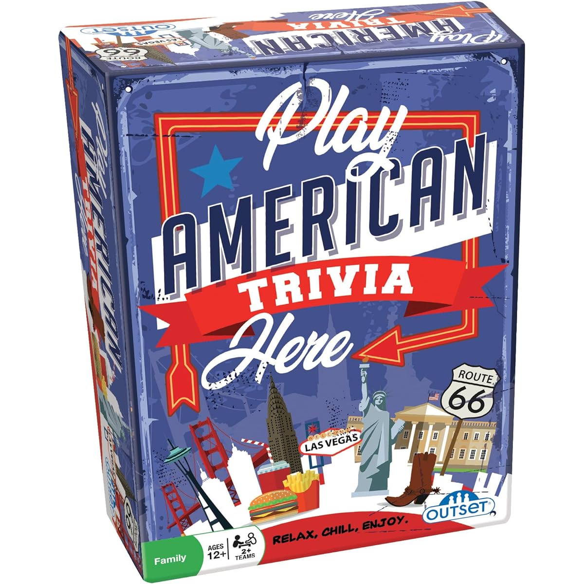 The American Trivia Here - The American Themed Party Game for ages 12+ Outset Media