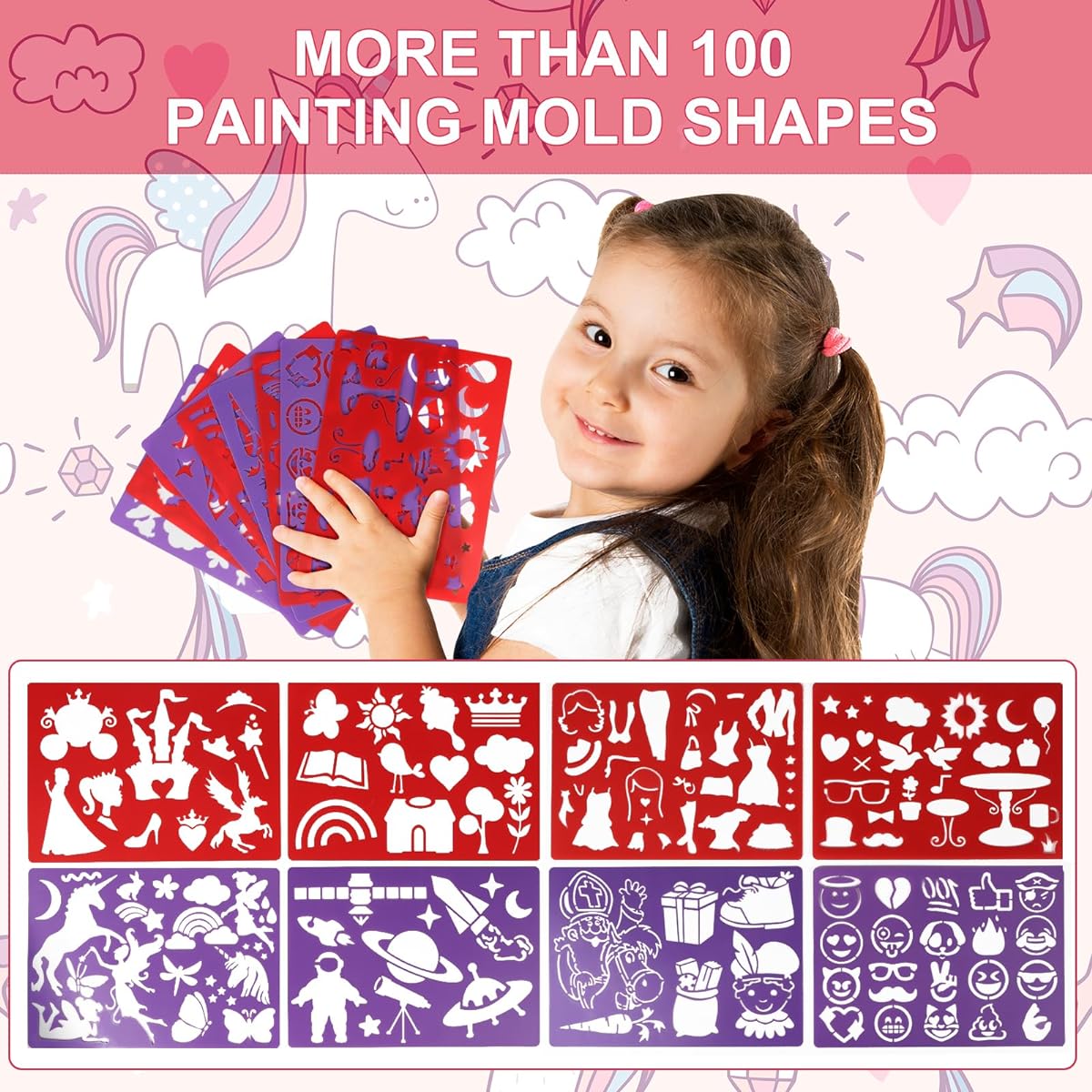 Erasable Doodle Book Set for Kids (Pink Unicorn)