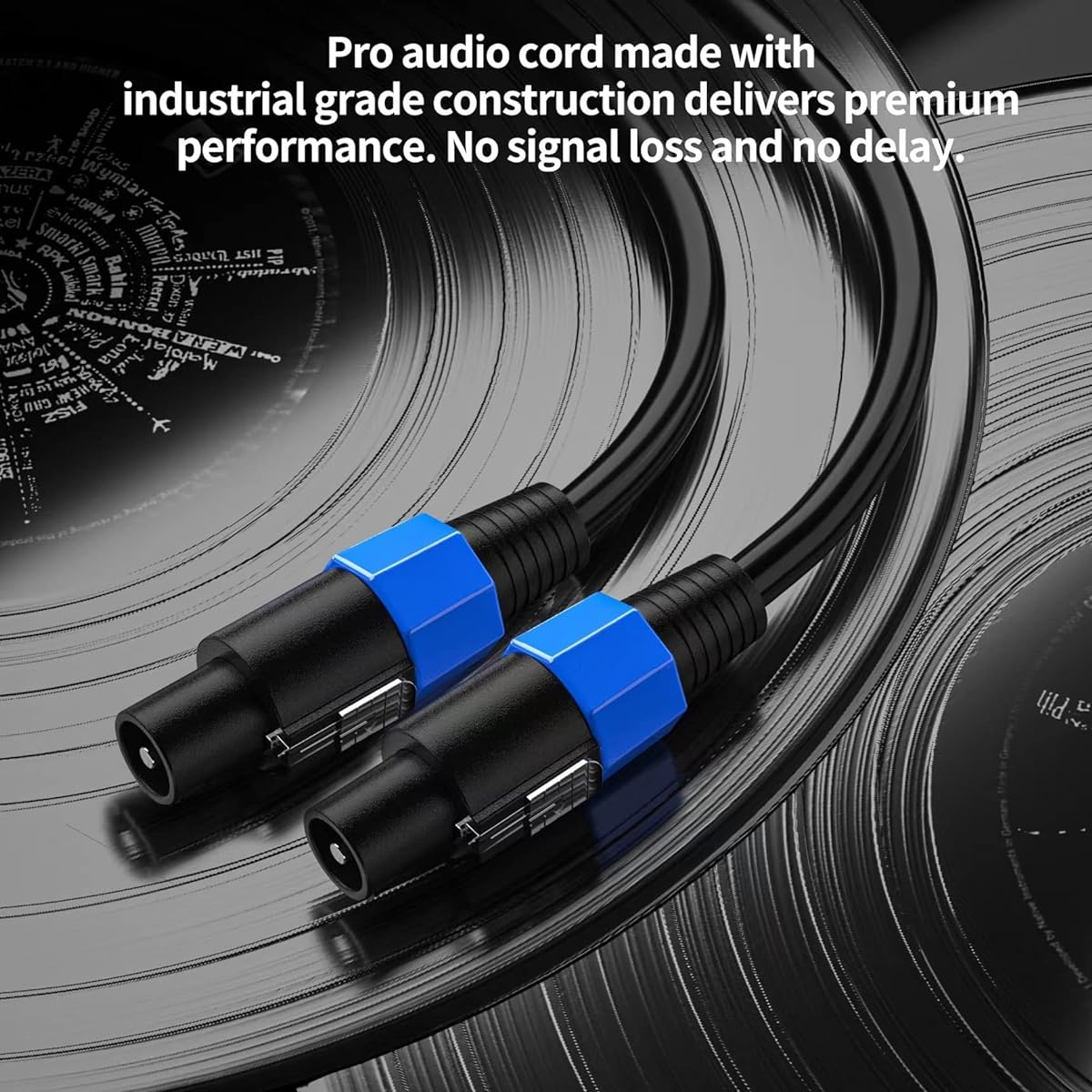 Wdpqyy 2 Pack 100ft Audio Speakon to Speakon Cable Professional 12AWG Gauge Wire Audio Speaker Cable with Twist Lock