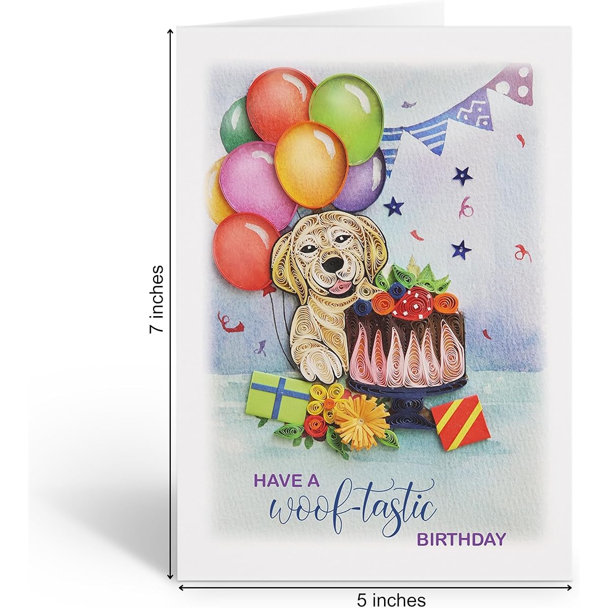 TUMYBee Cute Animal Greeting Cards | Handmade 3D Quilling Cards for Love Friend Mom Birthday Anniversary | Luxury Paper Card Postcard with Envelope (Grandma's Birthday)