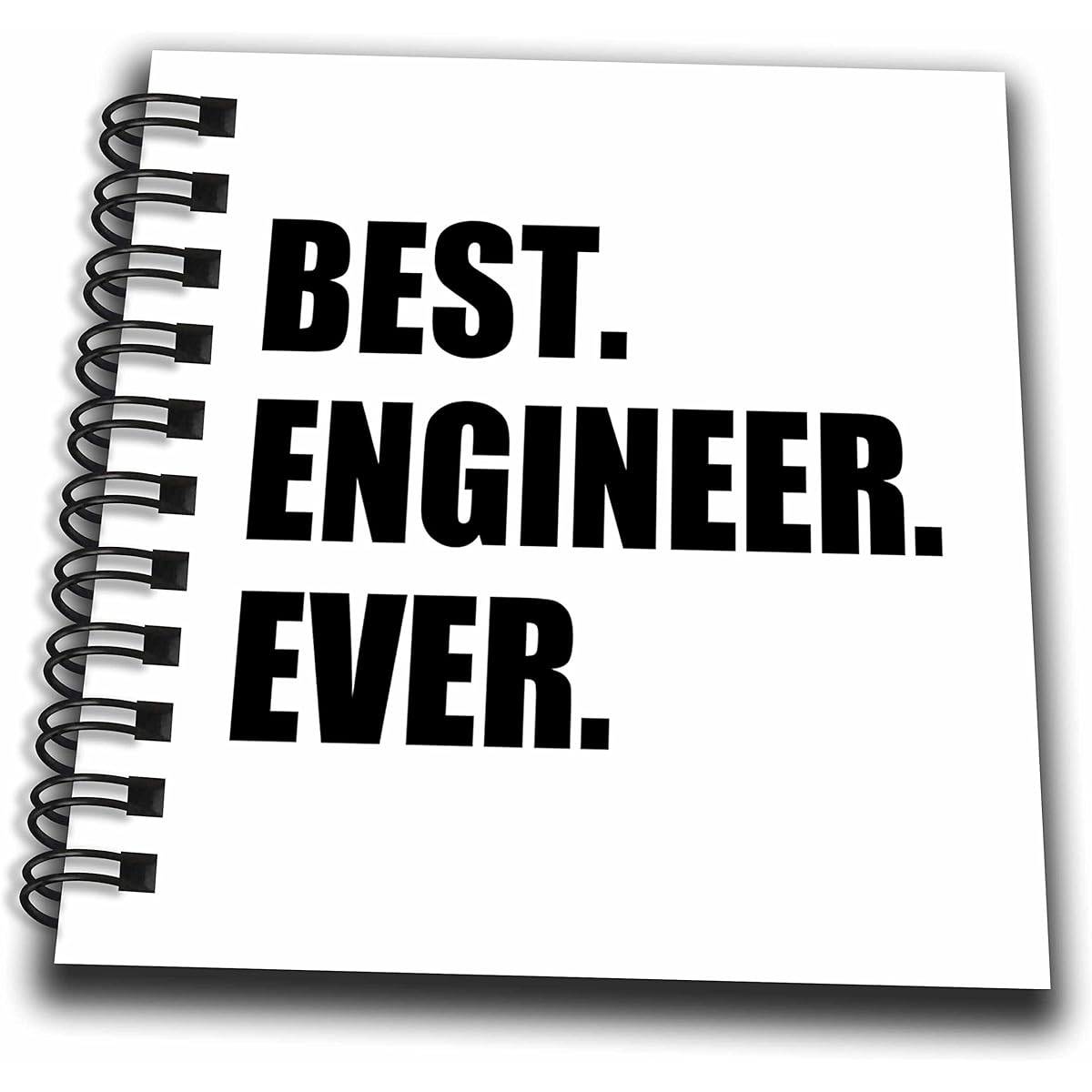 3dRose db_184996_1 Best Gifts for Engineers for Engineering Jobs - Black Text Drawing Book, 8 x 8 inches