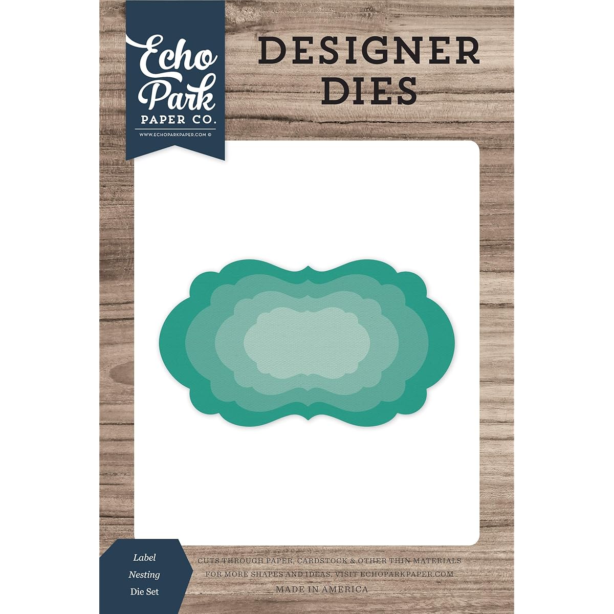 Echo Park Nesting Dies-Label -EPP1384