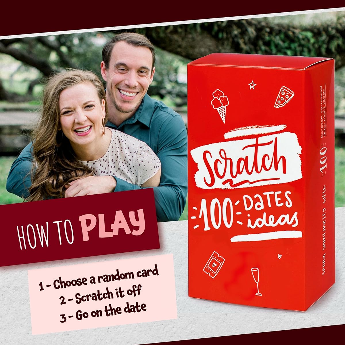 BETTER TOGETHER Scratch Off Date Night Cards - 100 Romantic Couple Question Cards - Relationship Cards for Couples Date Night Game Ideas - Couple Games for Girlfriend/Boyfriend/Wife/Husband