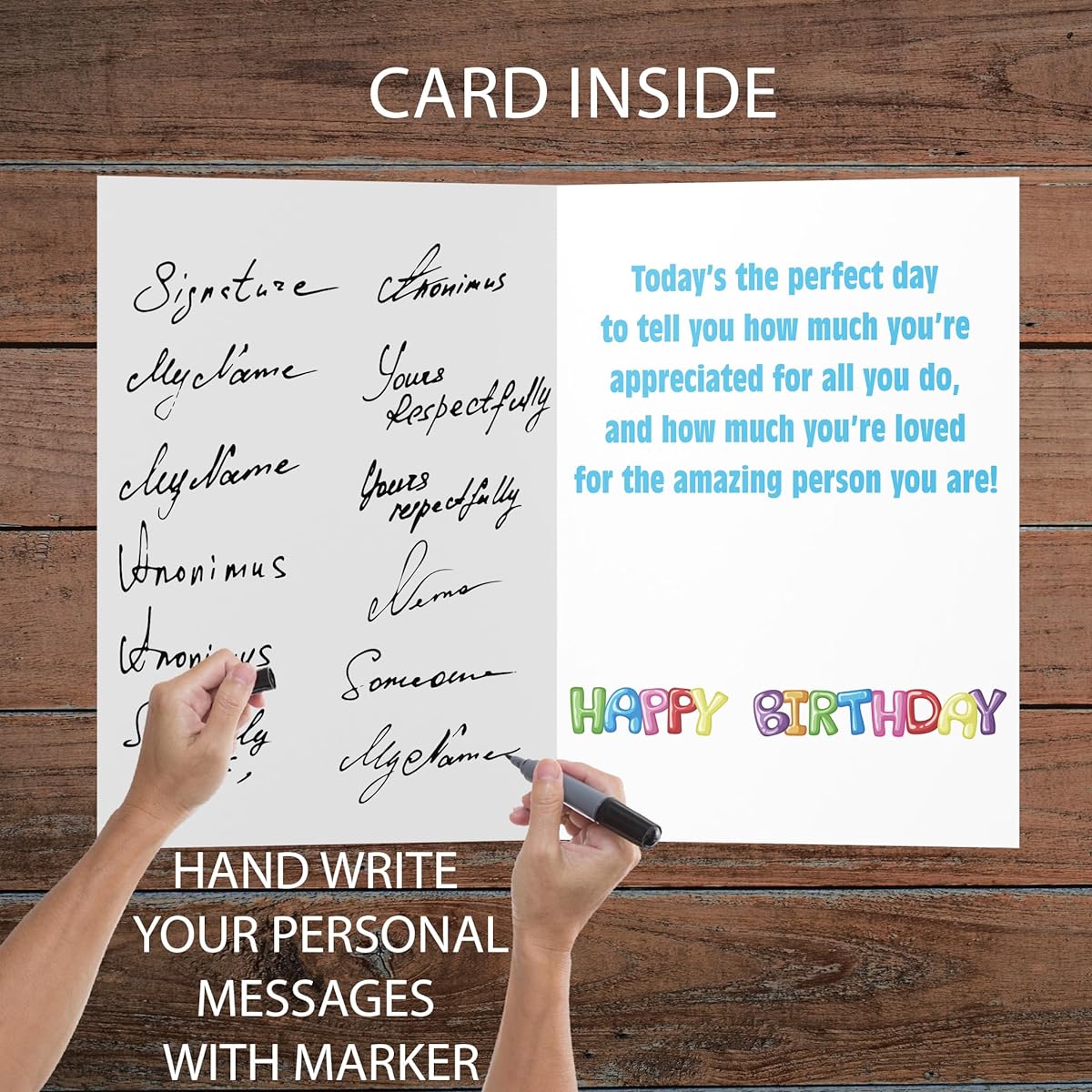 VictoryStore Jumbo Greeting Cards: Giant Birthday Card (Balloon Letter) 2' x 3' Card with Envelope