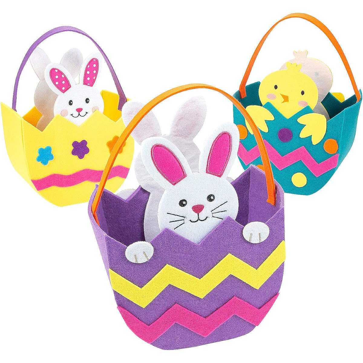 Felt Easter Baskets - Set of 3 - Party Supplies & Gifts