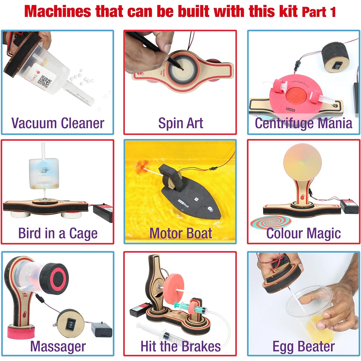 Butterfly EduFields Electric Motor Kit, Electronics Kit for Kids with 20+ Science Experiments, DIY STEM Education Science Learning Toys for Ages 6-10+, Boys and Girls