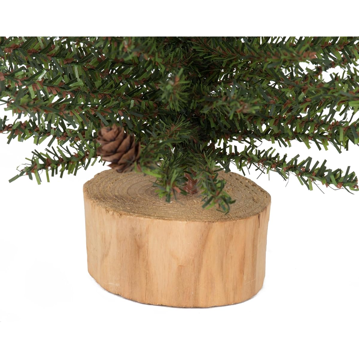 Vickerman 18" Caramel Pine Artificial Christmas Tree Unlit Seasonal Indoor Tabletop Home Decoration with Wooden Base