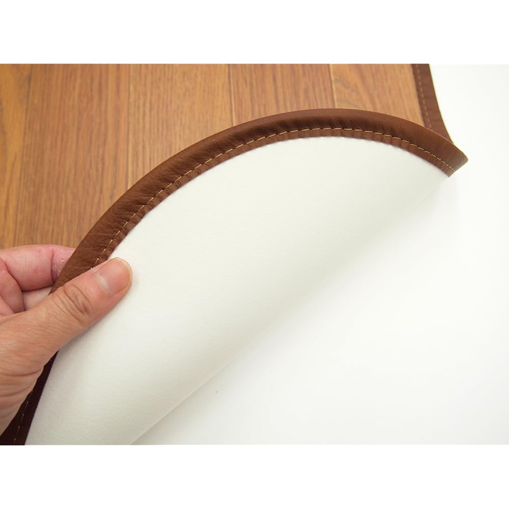 Hagiwara Kitchen Mat, Brown, Approx. 90x240cm, Wood Grain, Water Repellent, Deodorant, Antibacterial, Comes with Anti-Slip Sheet "Niocrine" 350114623