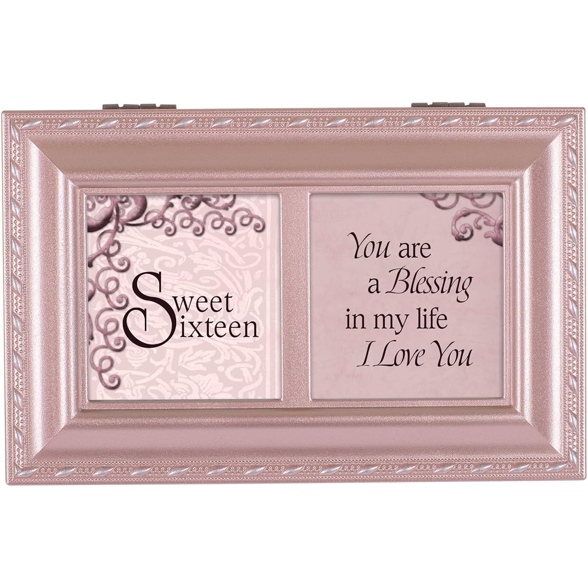 Cottage Garden Sweet Sixteen Blessing Matte Pink Petit Jewelry Music Box You Light Up My Life
