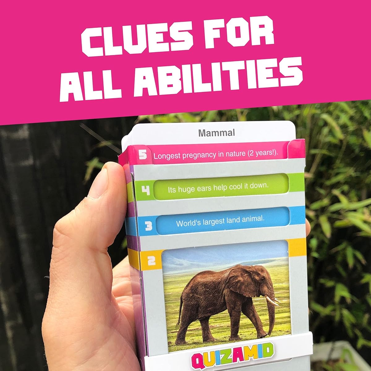 QUIZAMID | Top Family Trivia Game | Comes with Mini Whiteboard + Pen | Inclusive & Educational Board Game | Ages 7-99 | 2-6 People
