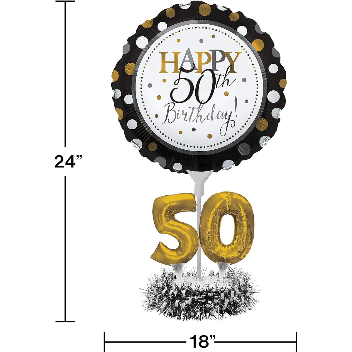 50th Birthday Balloon Centrepiece