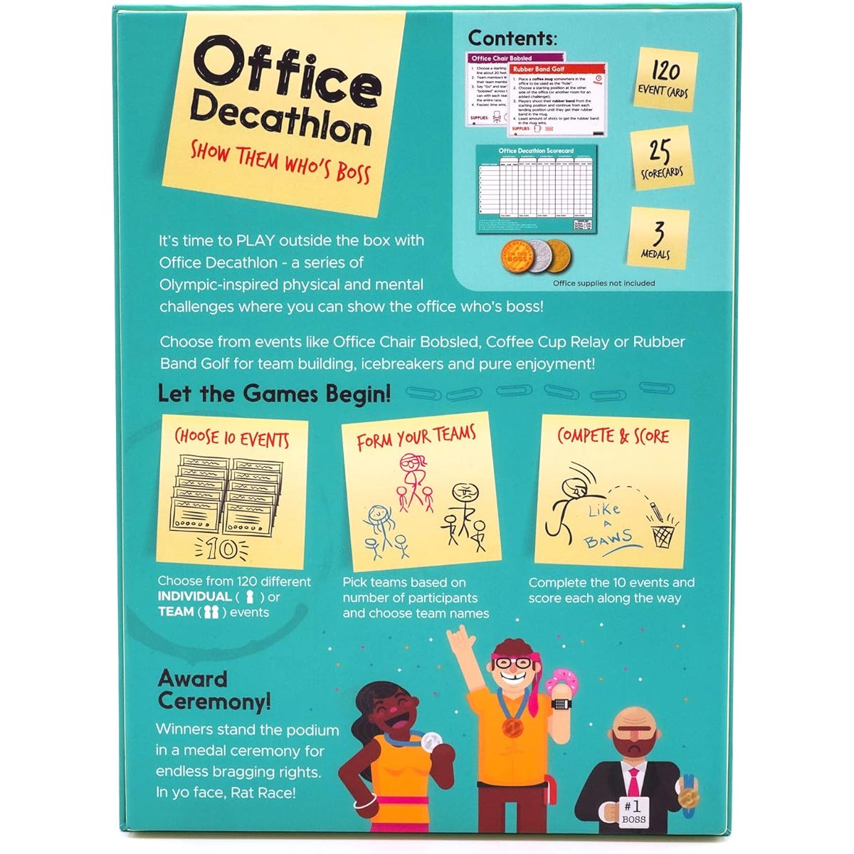 Gray Matters Games Office Decathlon Games Office Games for Coworkers Olympic Inspired Team Building Games Fun Icebreaker Activities at Work