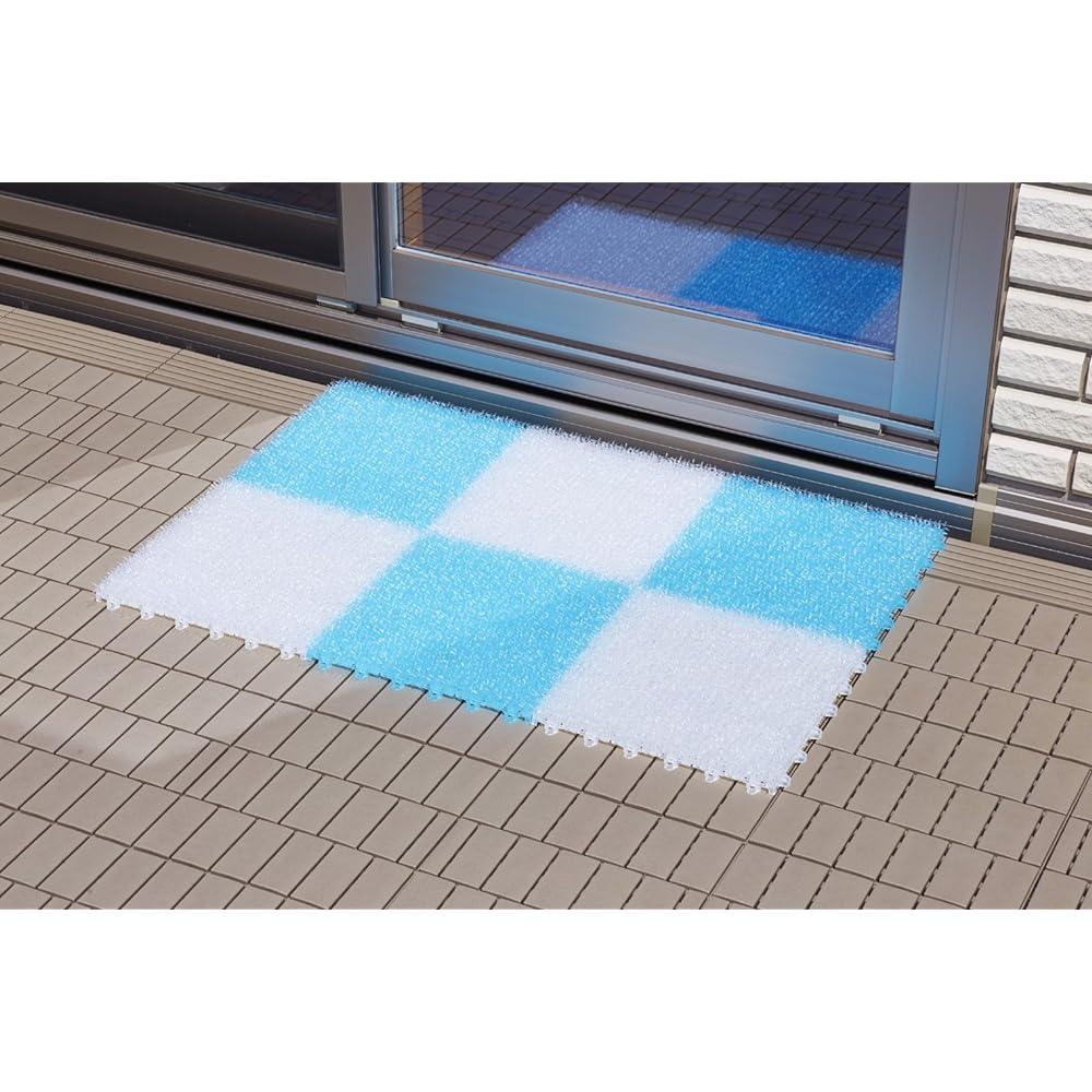 Watanabe Industries Skeleton Type Soft Artificial Grass Clear Turf Blue 18 Pieces