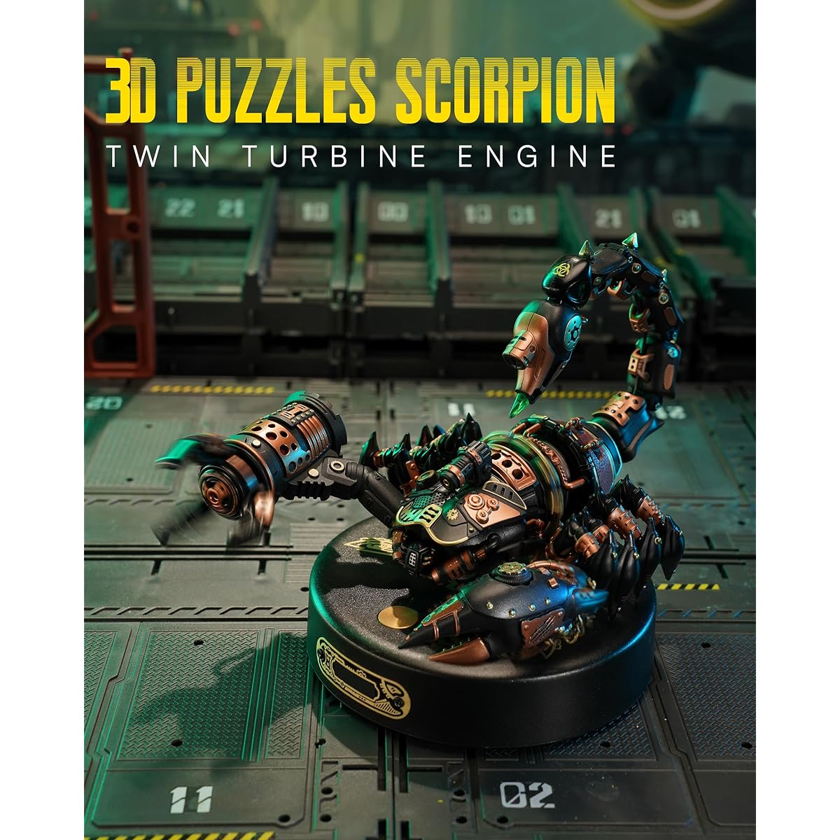 Rowood 3D Puzzle Adult Plastic Model Kit Scorpion Model Kit Adult Model Building Kit DIY Mechanical 3D Puzzle Gift for Adults & Teens