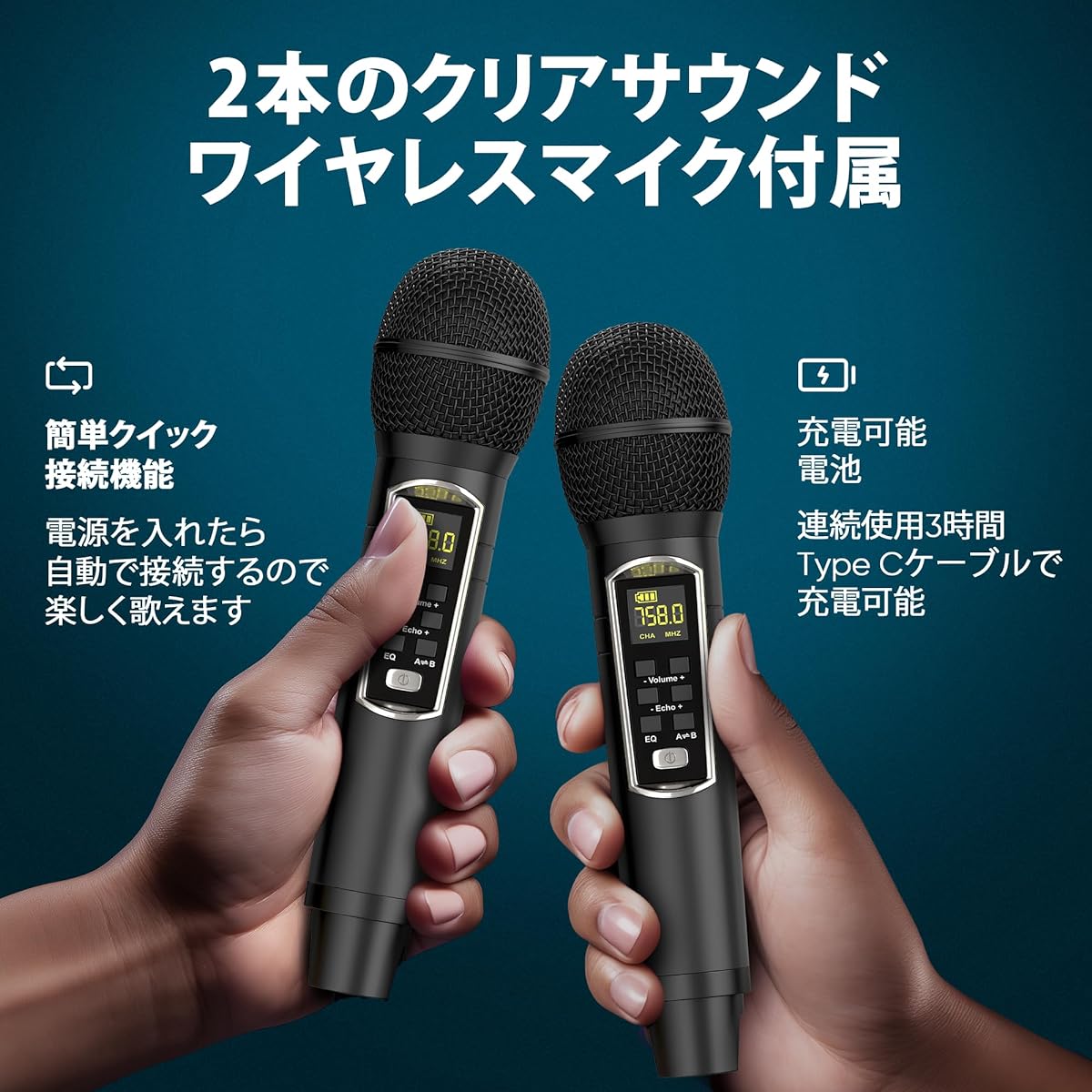 Masingo Karaoke Wireless Microphone Speaker Set Portable Speaker PA Set Includes 2 Bluetooth Microphones Party Light Tablet Holder TV Cable Included Soprano X1