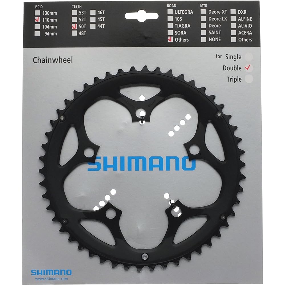 SHIMANO Repair Parts Chainring with Spike 50T-F (Black) FC-R345 Y1MY98030